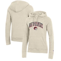 Women's Champion Oatmeal Winston-Salem State Rams Core 2.0 Fleece Pullover Hoodie
