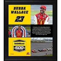 Bubba Wallace Framed 15" x 17" 2021 YellaWood 500 First Win Collage