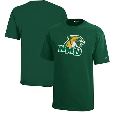 Youth Champion Green Northern Michigan Wildcats Jersey T-Shirt