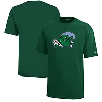Youth Champion Green Tulane Green Wave Jersey T-Shirt