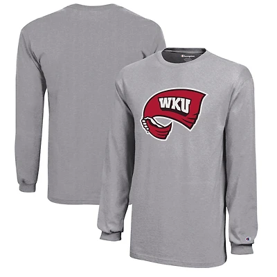 Youth Champion Gray Western Kentucky Hilltoppers Jersey Long Sleeve T-Shirt