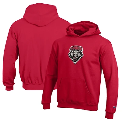 Youth Champion Cherry New Mexico Lobos Eco Powerblend Pullover Hoodie