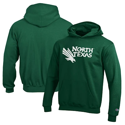 Youth Champion Kelly Green North Texas Mean Green Eco Powerblend Pullover Hoodie