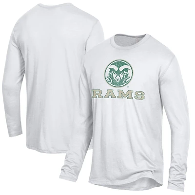 Men's Alternative Apparel White Colorado State Rams Keeper Long Sleeve T-Shirt
