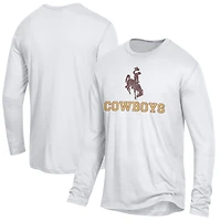 Men's Alternative Apparel White Wyoming Cowboys Keeper Long Sleeve T-Shirt
