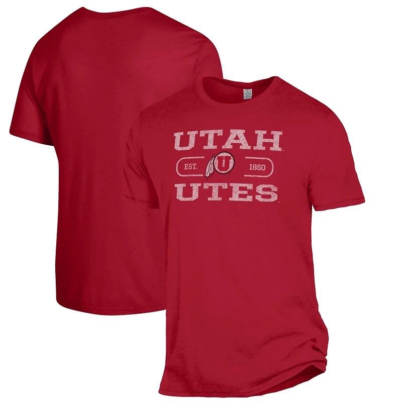 Men's Alternative Apparel Heathered Red Utah Utes The Keeper T-Shirt