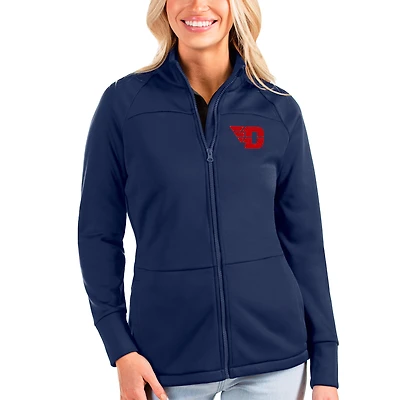 Women's Antigua Navy Dayton Flyers Links Full-Zip Golf Jacket
