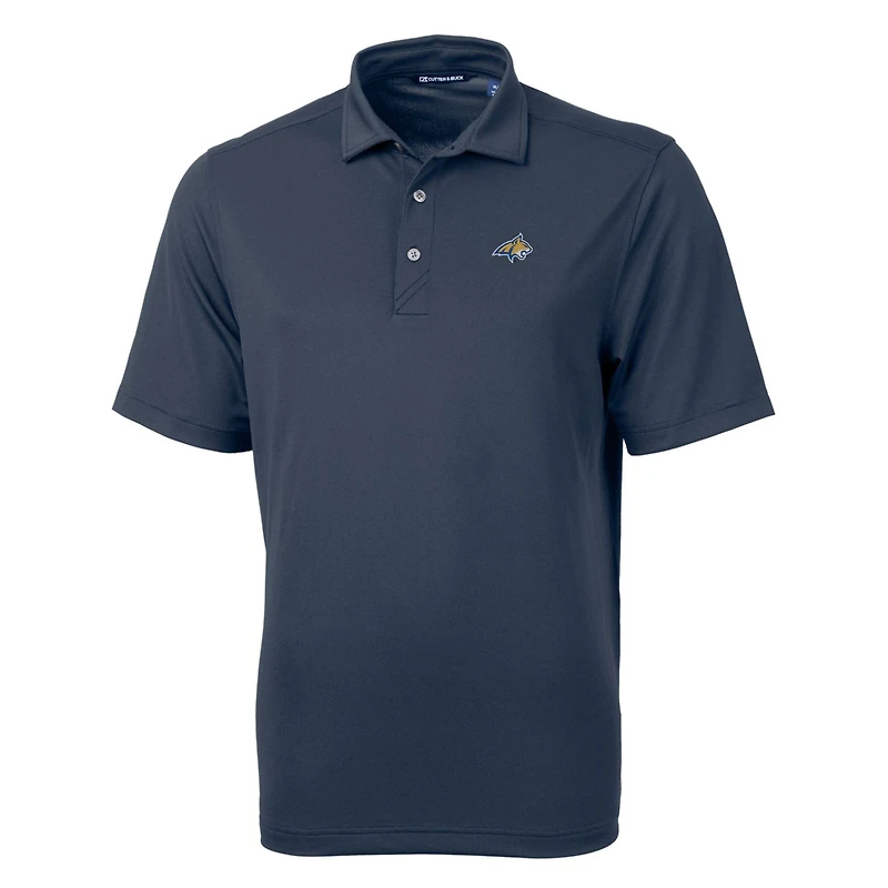 Men's Cutter & Buck Navy Montana State Bobcats Big & Tall Virtue Eco Pique Recycled Polo