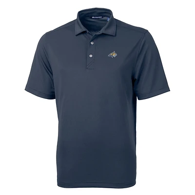 Men's Cutter & Buck Navy Montana State Bobcats Big & Tall Virtue Eco Pique Recycled Polo