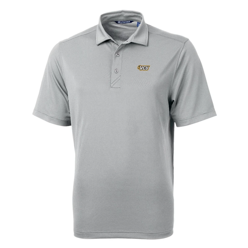 Men's Cutter & Buck Gray VCU Rams Big & Tall Virtue Eco Pique Recycled Polo
