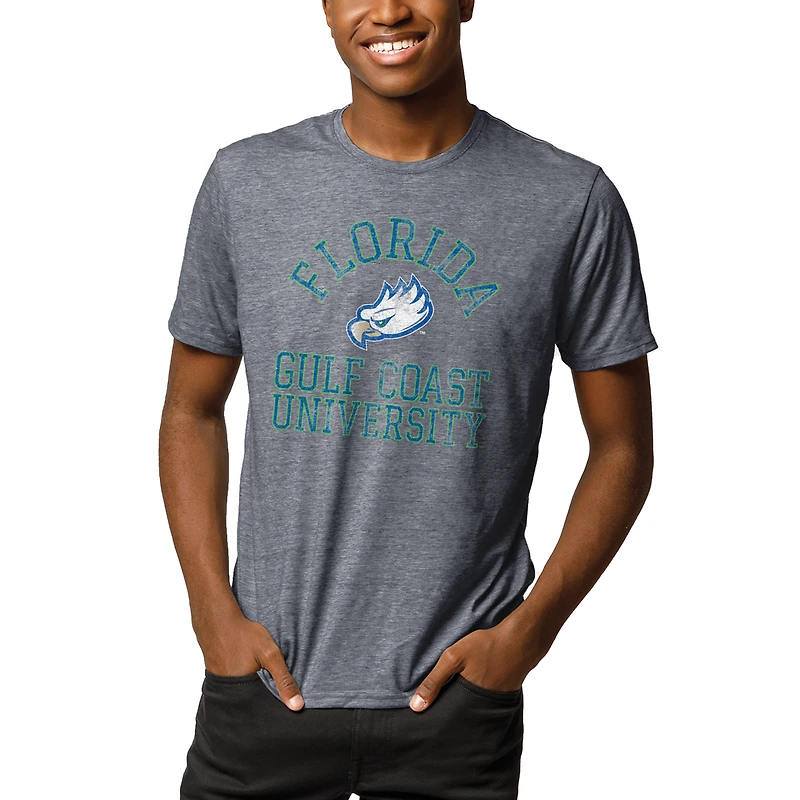 Men's League Collegiate Wear Heathered Navy Florida Gulf Coast Eagles Reclaim T-Shirt