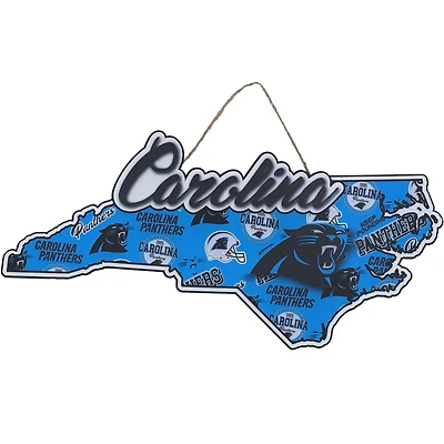FOCO Carolina Panthers 10.5'' x 15'' Die-Cut State Sign