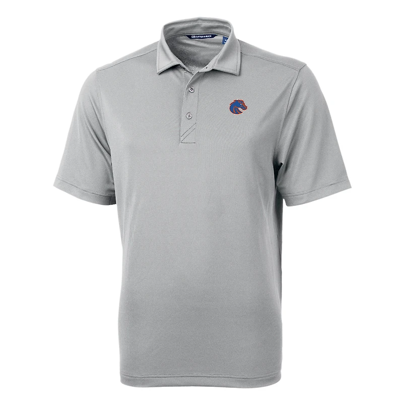 Men's Cutter & Buck Gray Boise State Broncos Big & Tall Virtue Eco Pique Recycled Polo