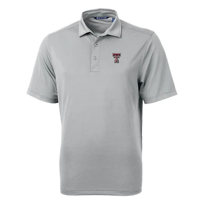 Men's Cutter & Buck Gray Texas Tech Red Raiders Big & Tall Virtue Eco Pique Recycled Polo