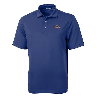 Men's Cutter & Buck Blue Pepperdine Waves Big & Tall Virtue Eco Pique Recycled Polo