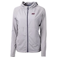 Women's Cutter & Buck Silver UIC Flames Adapt Eco Knit Full-Zip Jacket