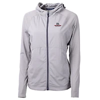 Women's Cutter & Buck Silver Gonzaga Bulldogs Adapt Eco Knit Full-Zip Jacket
