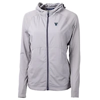 Women's Cutter & Buck Silver Villanova Wildcats Adapt Eco Knit Full-Zip Jacket