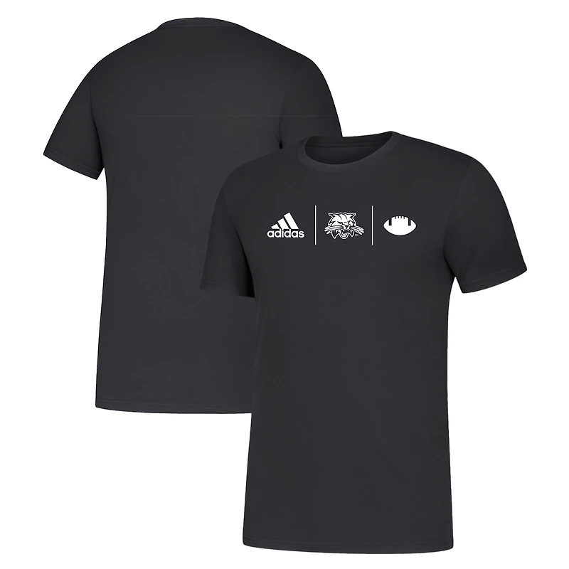 Men's adidas Black Ohio Bobcats Team Amplifier Performance T-Shirt