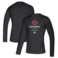 Men's adidas Black Louisiana Ragin' Cajuns Team Creator Long Sleeve Performance T-Shirt