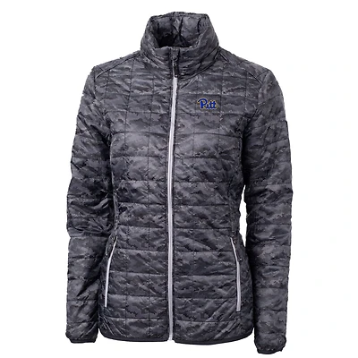 Women's Cutter & Buck Black Pitt Panthers Eco Full-Zip Puffer Jacket