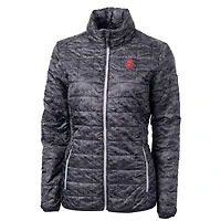 Women's Cutter & Buck Black NC State Wolfpack Eco Full-Zip Puffer Jacket