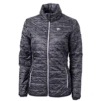 Women's Cutter & Buck Black Kansas State Wildcats Eco Full-Zip Puffer Jacket