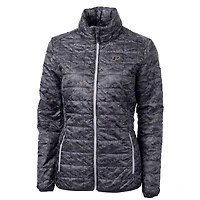 Women's Cutter & Buck Black Purdue Boilermakers Eco Full-Zip Puffer Jacket