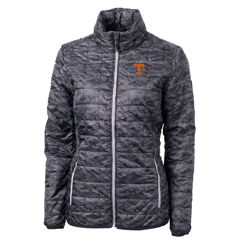 Women's Cutter & Buck Black Tennessee Volunteers Eco Full-Zip Puffer Jacket