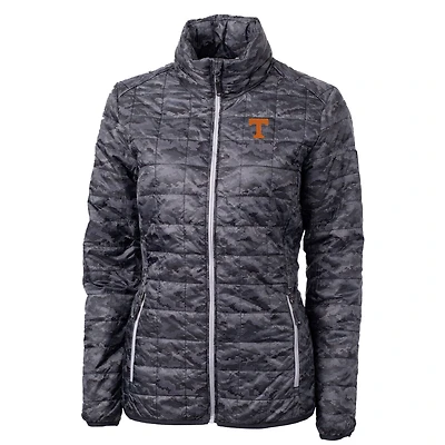 Women's Cutter & Buck Black Tennessee Volunteers Eco Full-Zip Puffer Jacket