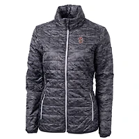 Women's Cutter & Buck Black Stanford Cardinal Eco Full-Zip Puffer Jacket