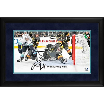 Ryan Donato Seattle Kraken Autographed Framed 10" x 18" 1st Franchise Goal Photograph with "1st Kraken Goal 10/12/21" Inscription