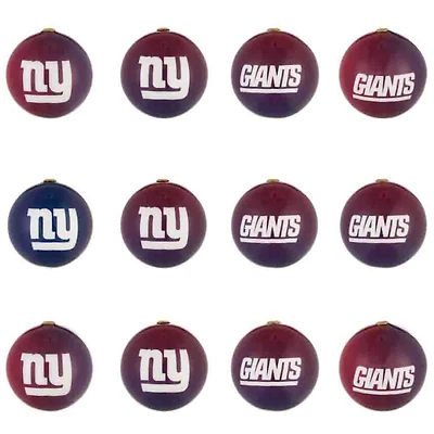 New York Giants Holiday Ball Ornaments 12-Pack