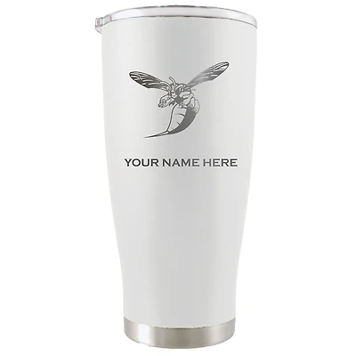 White Delaware State Hornets 20oz. Personalized Stainless Steel Tumbler