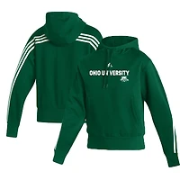 Women's adidas Hunter Green Ohio Bobcats Fashion Pullover Hoodie