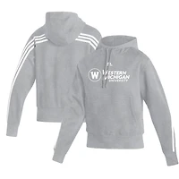 Women's adidas Heathered Gray Western Michigan Broncos Fashion Pullover Hoodie
