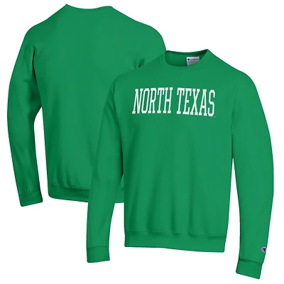 Men's Champion Green North Texas Mean Green Eco Powerblend Crewneck Sweatshirt