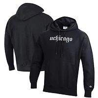 Men's Champion Black Chicago Maroons Reverse Weave Fleece Pullover Hoodie