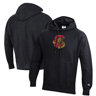 Men's Champion Black Cornell Big Red Reverse Weave Fleece Pullover Hoodie