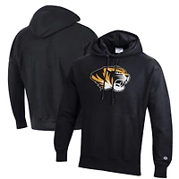 Men's Champion Black Missouri Tigers Reverse Weave Fleece Pullover Hoodie