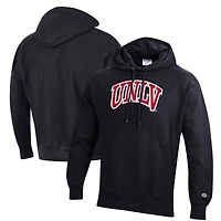Men's Champion Black UNLV Rebels Reverse Weave Fleece Pullover Hoodie