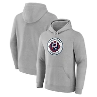 Men's Heathered Gray New England Revolution Official Logo Pullover Hoodie