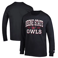 Men's Champion Black Keene State Owls Jersey Est. Date Long Sleeve T-Shirt