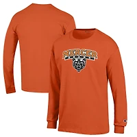 Men's Champion Orange Mercer Bears Jersey Long Sleeve T-Shirt