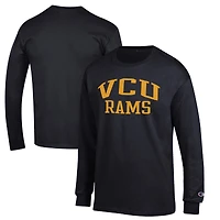Men's Champion Black VCU Rams Jersey Long Sleeve T-Shirt