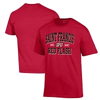Men's Champion Red Saint Francis Red Flash Est. Date Jersey T-Shirt