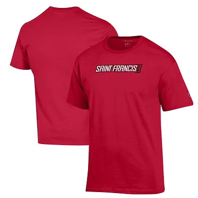 Men's Champion Red Saint Francis Red Flash Primary Jersey T-Shirt