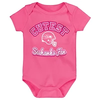 Girls Newborn & Infant Pink Seattle Seahawks Cutest Fan Bodysuit