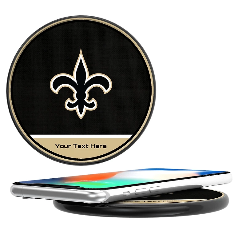 New Orleans Saints Personalized 10-Watt Wireless Phone Charger