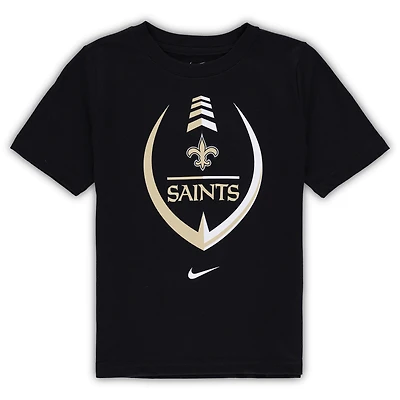 Girls Preschool Nike Black New Orleans Saints Icon T-Shirt